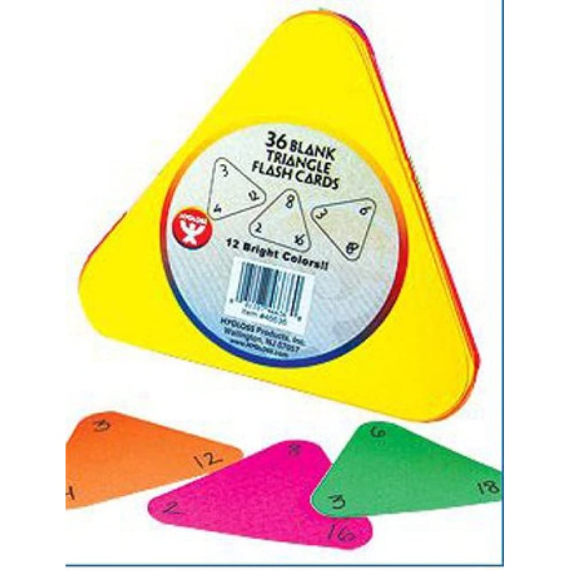 Hygloss Products Triangle Cards, 5.5″ Size, Assorted (46636)