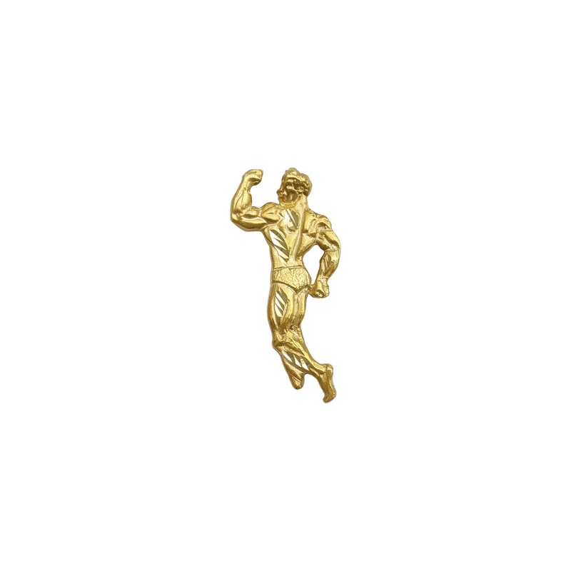 Bodybuilder Pendant (14K)