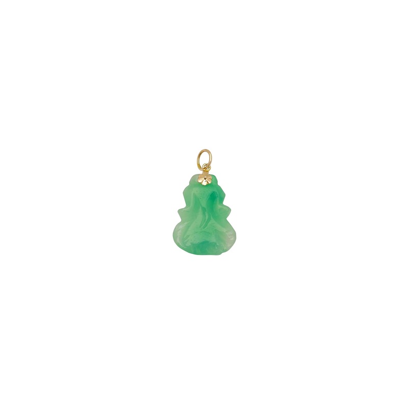 [] Jade Ba Cai Pendant (14K)