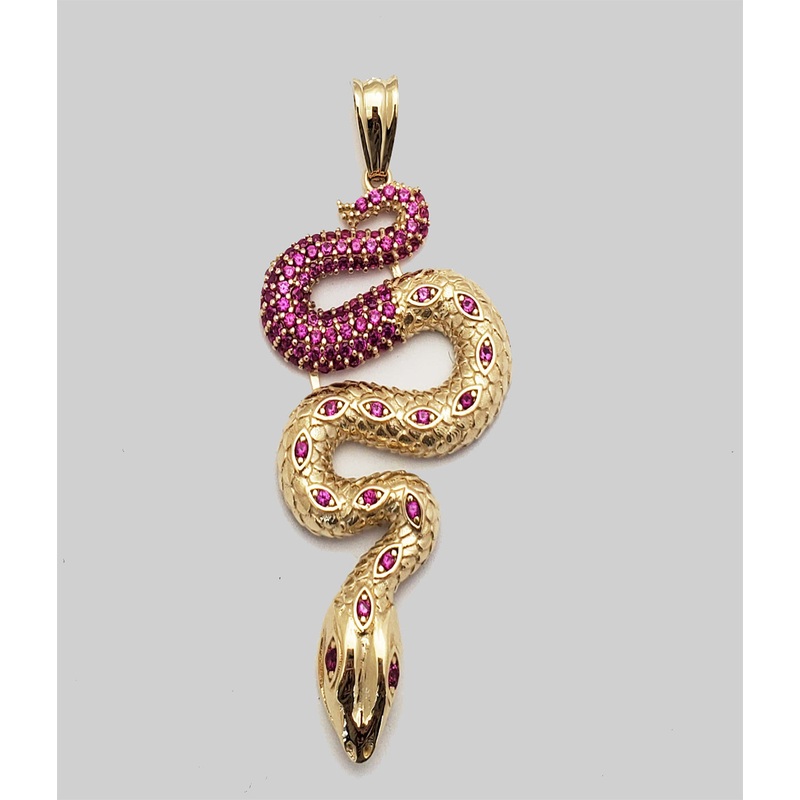 “Molten Blood” Cthulhu Snake Pendant (14K)