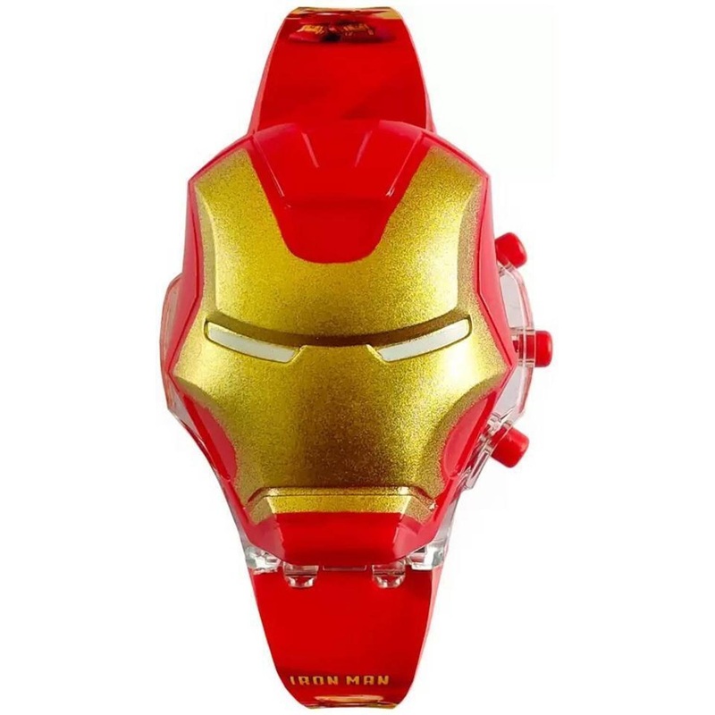 SALINAKids Edition Iron Man Digital Watch With Music For Kids Digital Watch  – For Boys Superhero Multicolored Disco Light and Music Digital Wrist Watch for Kids